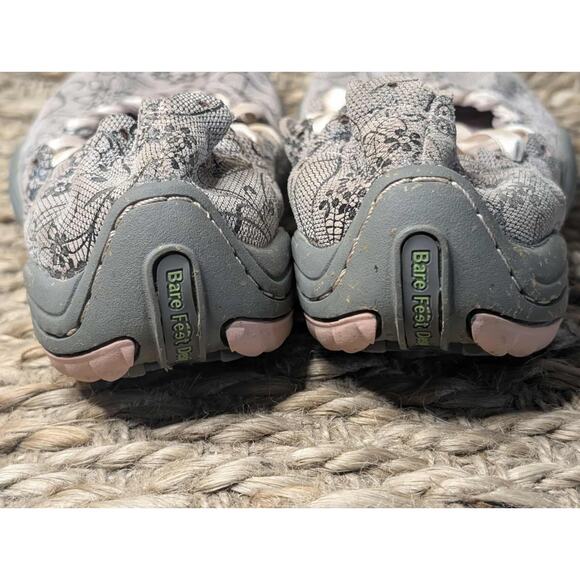 JAMBU KETTLE TOO PINK & GRAY FLORAL PRINT LEATHER ELASTIC BALLET FLATS SIZE 6.5 - Picture 6 of 10